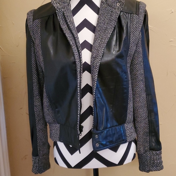 Vintage 80's Black Bomber Jacket - Picture 3 of 3